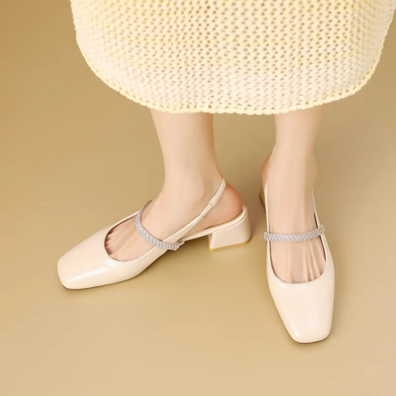 Mulinsen High Heels Women's Beige-3