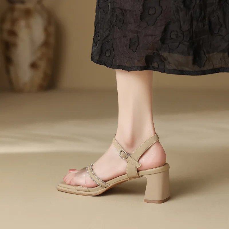 Mulinsen One Strap Sandals 5.5CM Women's-5