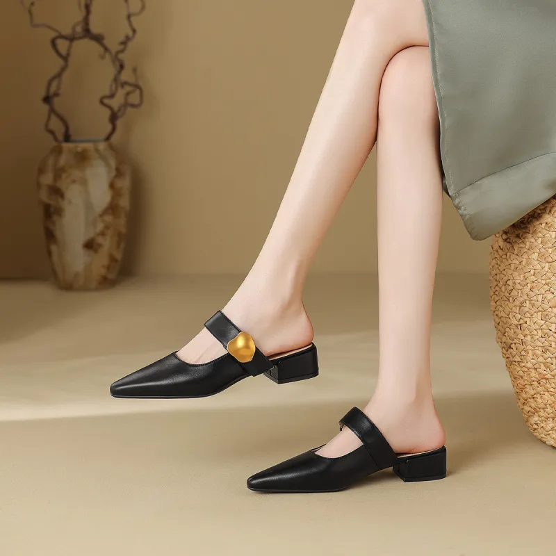 Mulinsen Stitching Abrasion Resistant Slip Resistant Closed Toe Slippers Women's-17