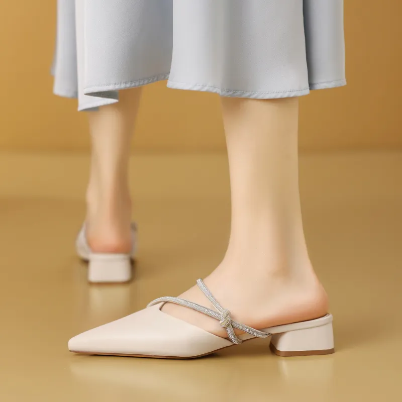 Mulinsen Abrasion Resistant Antibacterial Closed Toe Slippers Women's-5