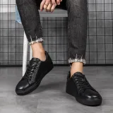 Mulinsen Anti-Slip And Wear-Resistant Lightweight Low-Top Skateboard Shoes Men's Black