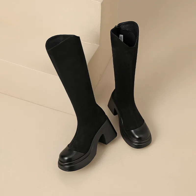 Mulinsen Knee-high Boots 8.5cm Women's-6