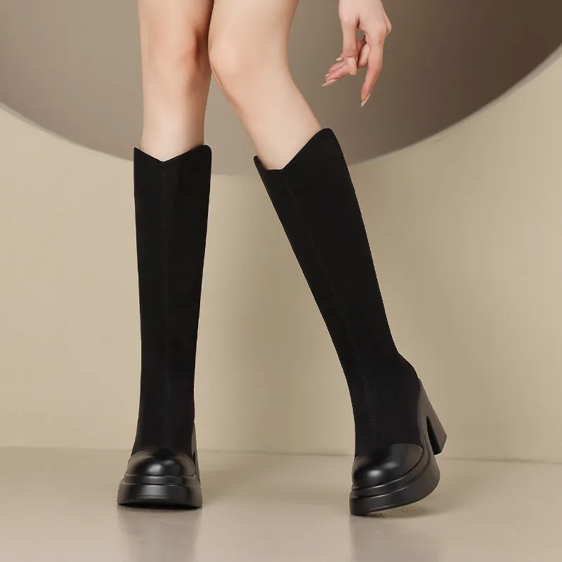 Mulinsen Knee-high Boots 8.5cm Women's-5