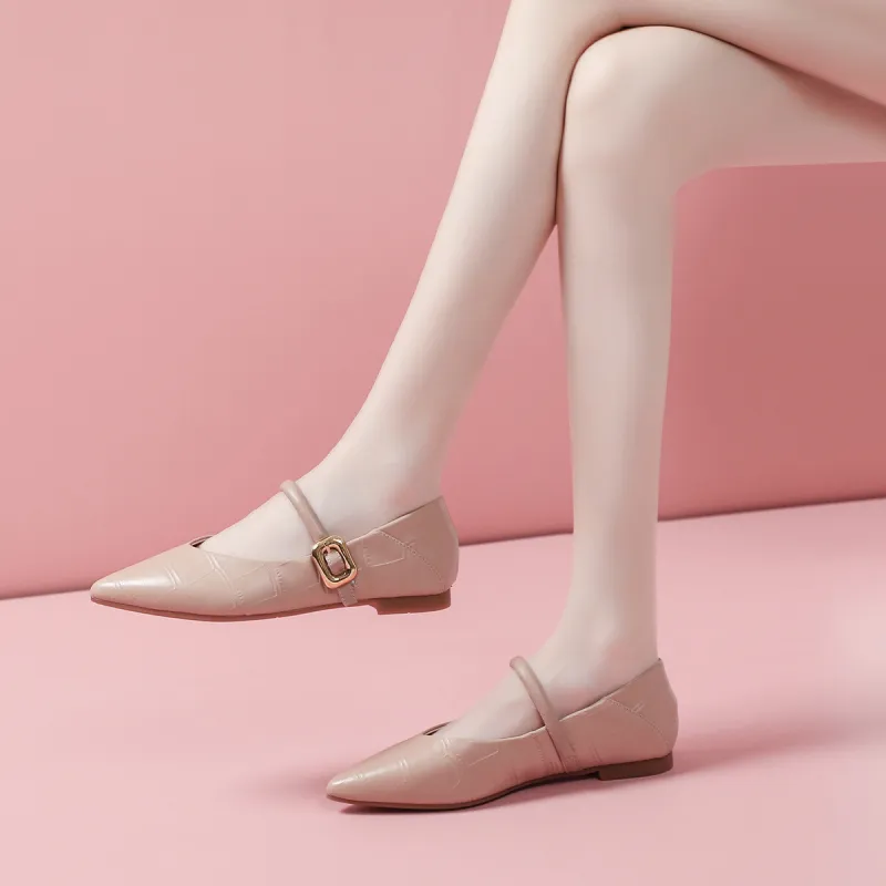 Mulinsen Women's Casual Shoes 1.5CM Women's Nude-5