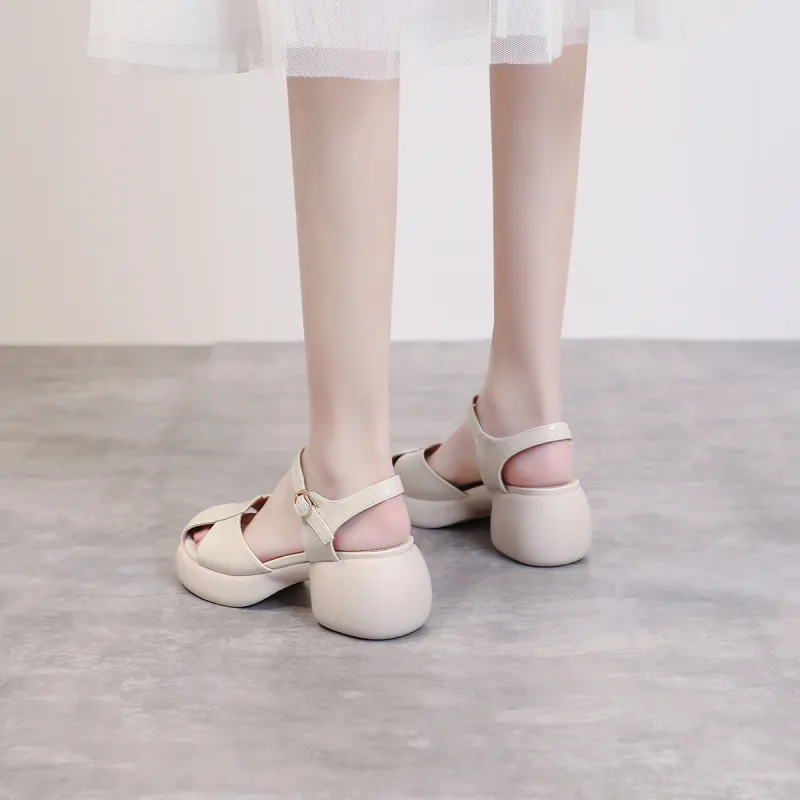 Mulinsen Strap Sandals Approx. 6.5cm Women's-13