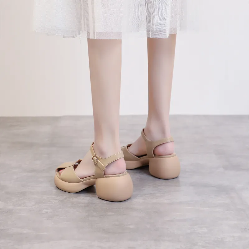 Mulinsen Strap Sandals Approx. 6.5cm Women's-5
