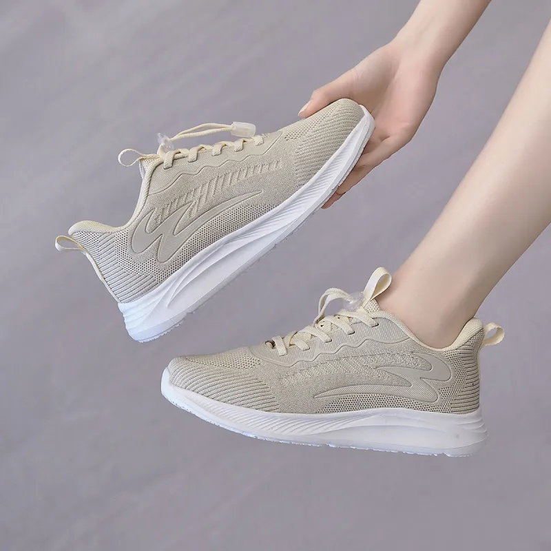 Mulinsen Height Increasing Breathable Low-Top Casual Shoes 3cm Women's-10