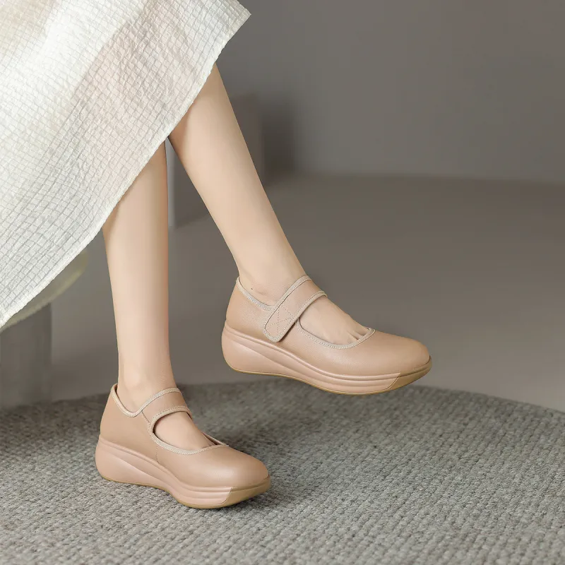 Mulinsen Casual Single Shoes Women's Nude-3