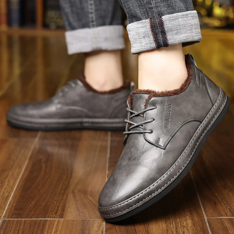Mulinsen Insulated Shoe Warm Wear-Resistant Lightweight Low-Top Casual Shoes Men's-13