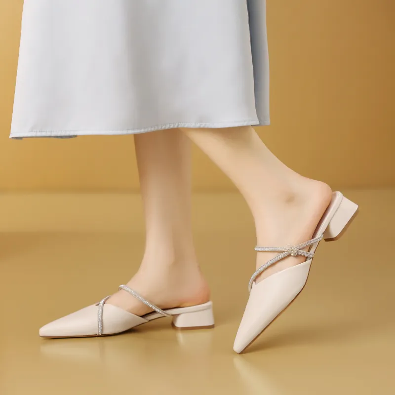 Mulinsen Abrasion Resistant Antibacterial Closed Toe Slippers Women's-1
