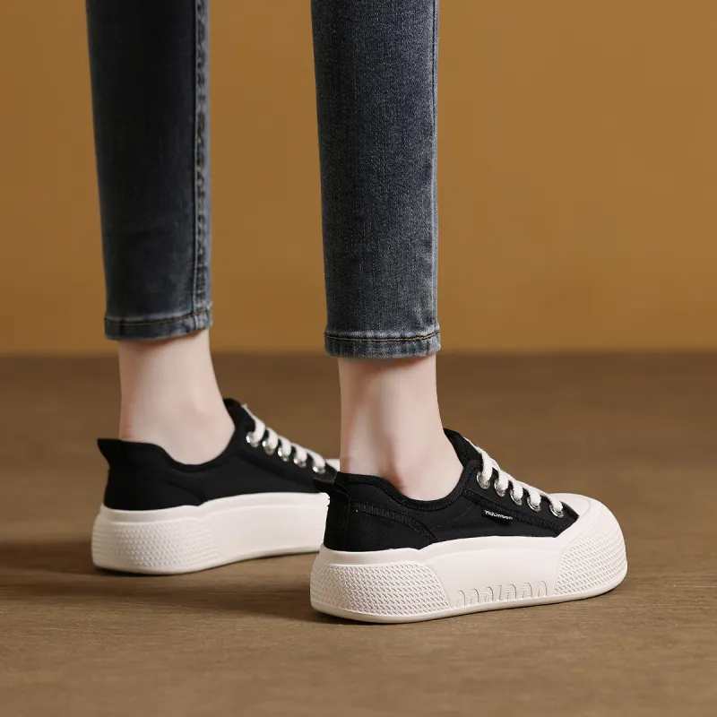 Mulinsen Height Increasing Abrasion Resistant Lightweight Low Top Skateboard Shoes Women's-10