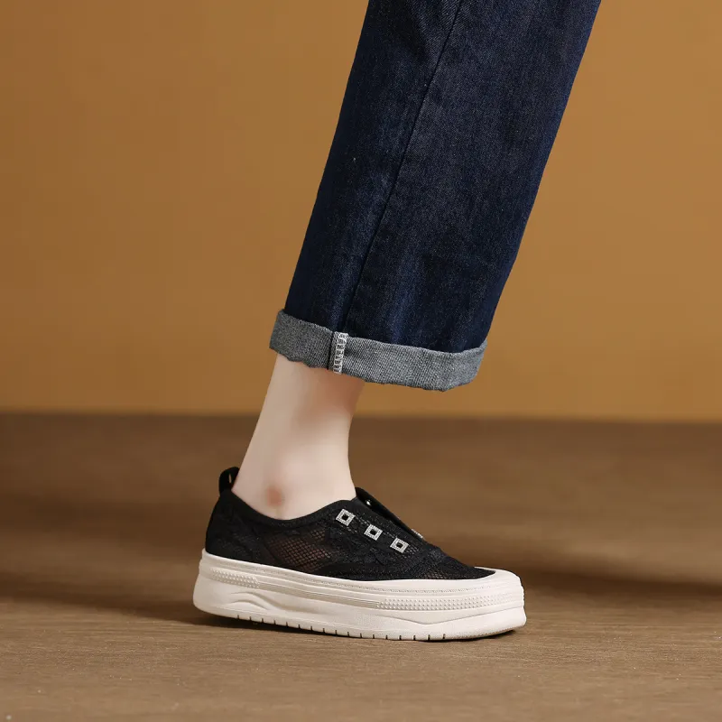 Mulinsen Abrasion Resistant, Lightweight, And Breathable Low Top Skateboard Shoes Women's-7