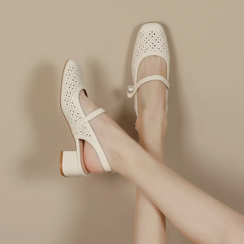 Mulinsen Chunky Heel High Heels 4.3cm Women's-10