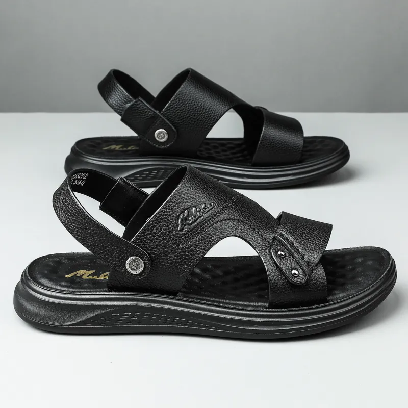 Mulinsen Beach Sandals Men Brown Black-8
