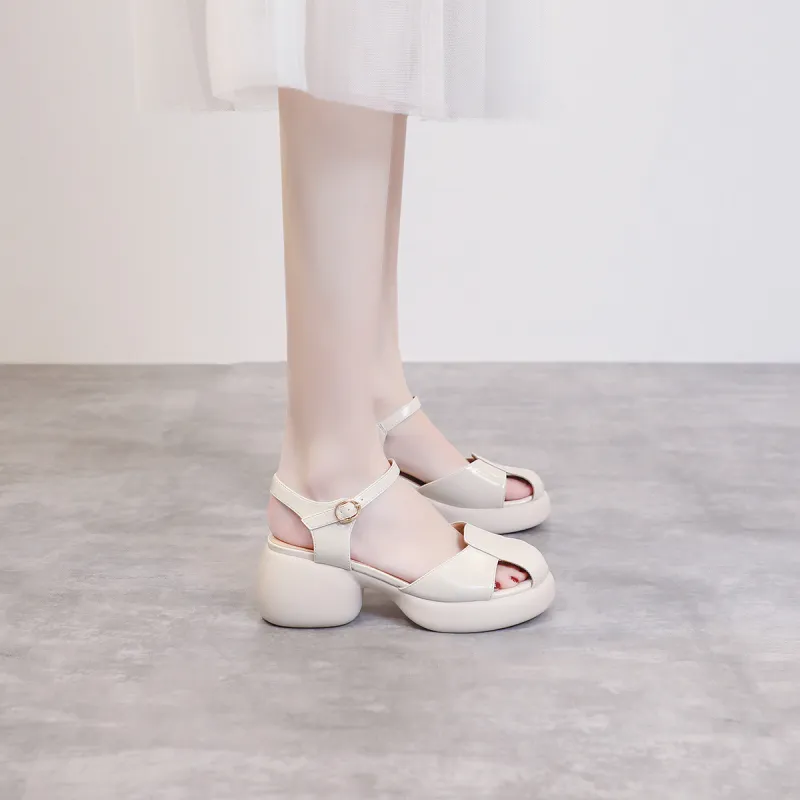 Mulinsen Strap Sandals Approx. 6.5cm Women's-10