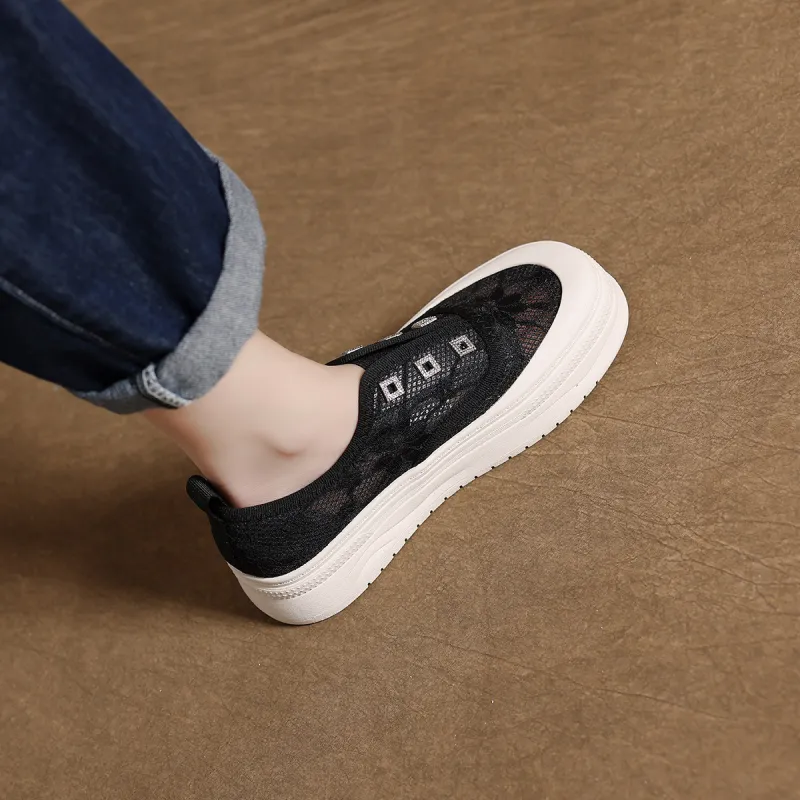Mulinsen Abrasion Resistant, Lightweight, And Breathable Low Top Skateboard Shoes Women's-8