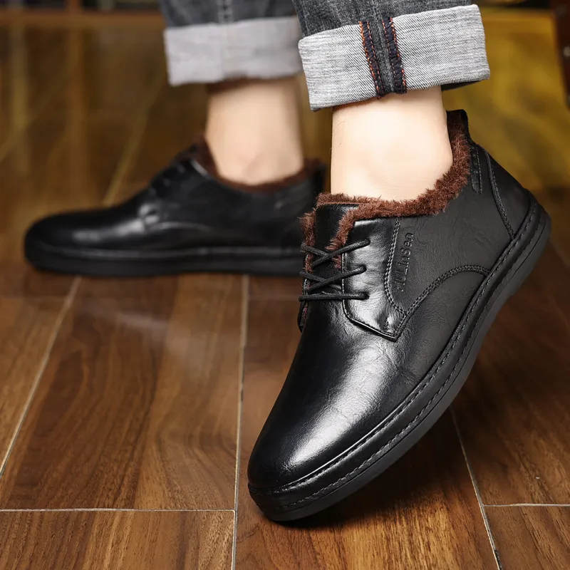 Mulinsen Insulated Shoe Warm Wear-Resistant Lightweight Low-Top Casual Shoes Men's-3