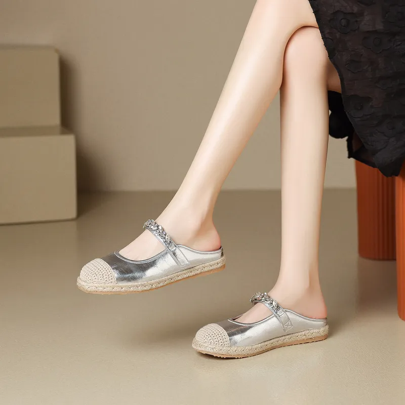 Mulinsen Abrasion-Resistant Quick Dry Wrap-toe Slippers Women's-8