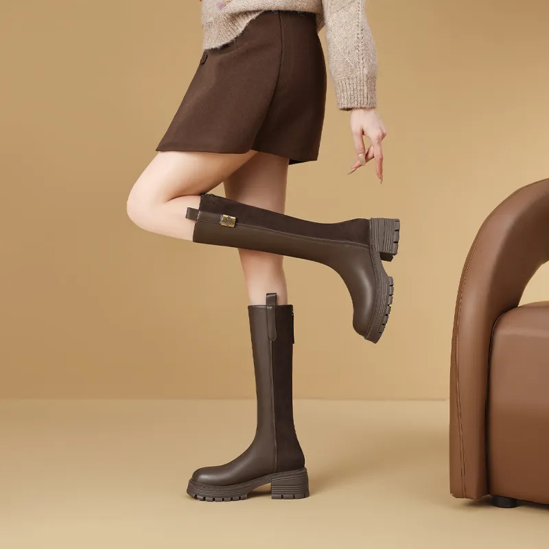 Mulinsen Slim Boots Knee high Boots 5.5CM Women's-1