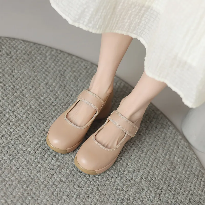 Mulinsen Casual Single Shoes Women's Nude-2