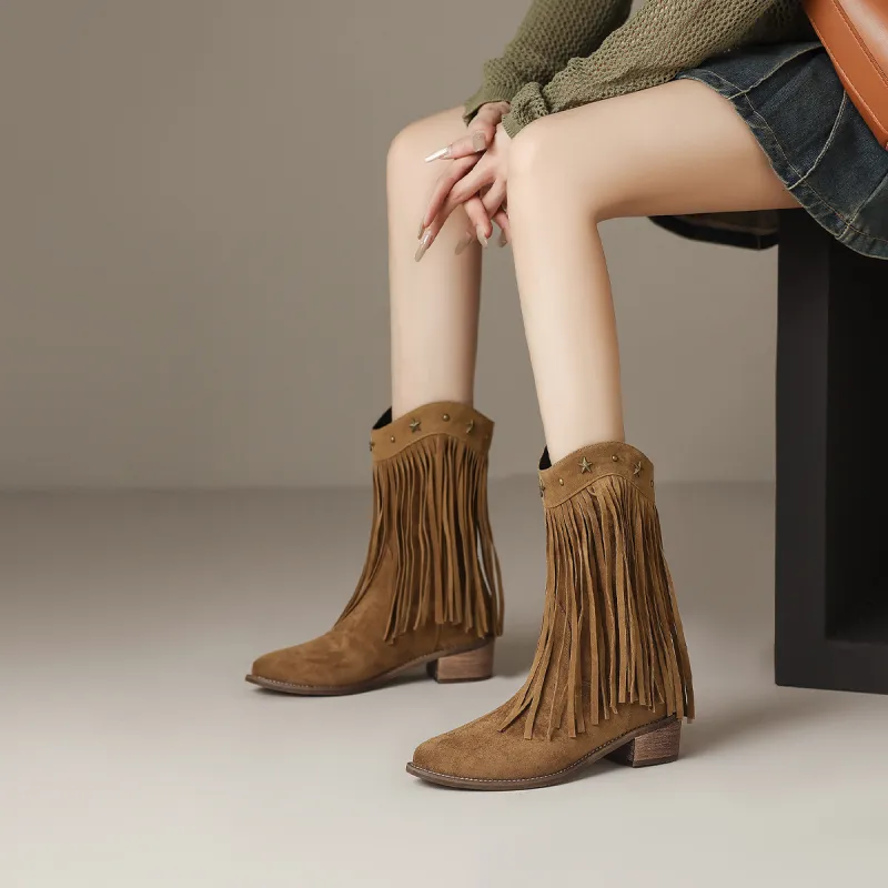 Mulinsen Ankle Boots Women's Khaki-1