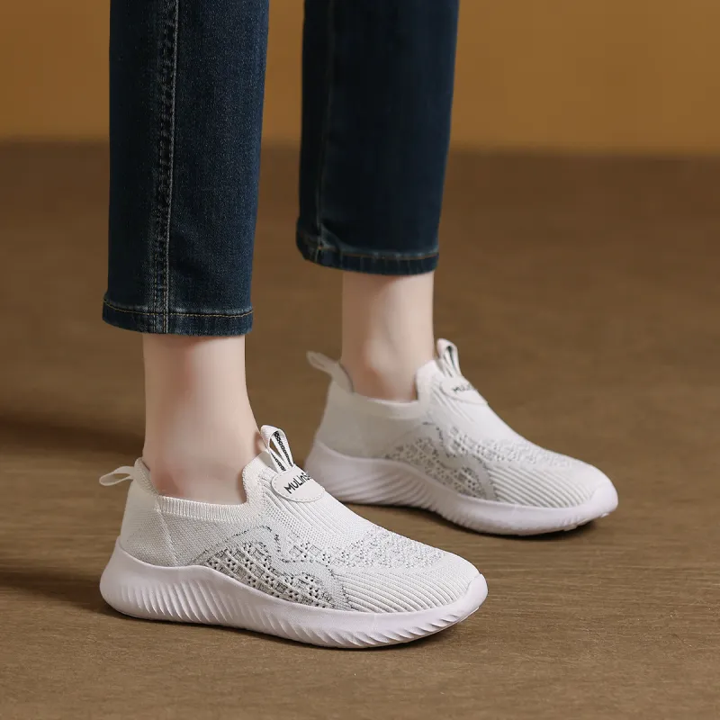 Mulinsen Flyknit Shoes Low Top Casual Shoes Women's-2