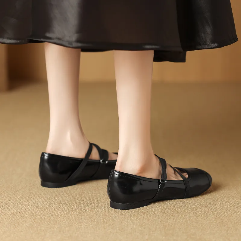 Mulinsen Ballet Shoes Casual Single Shoes Approx. 1.2CM Women's-9