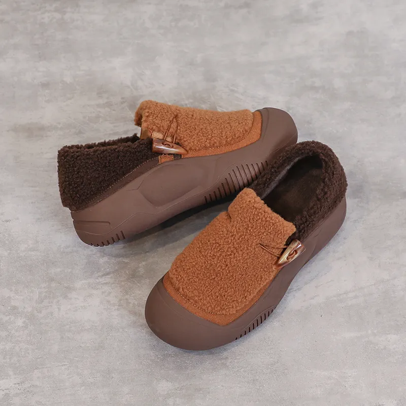 Mulinsen Women's Casual Shoes Women's Low Top Beige Black/Brown Apricot-13