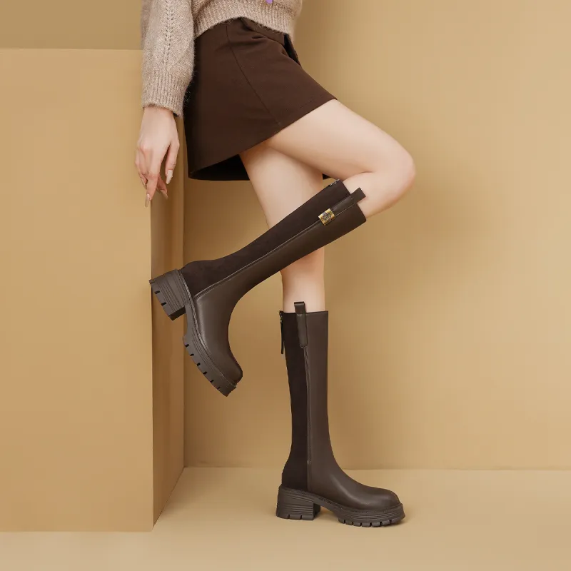 Mulinsen Slim Boots Knee high Boots 5.5CM Women's-4