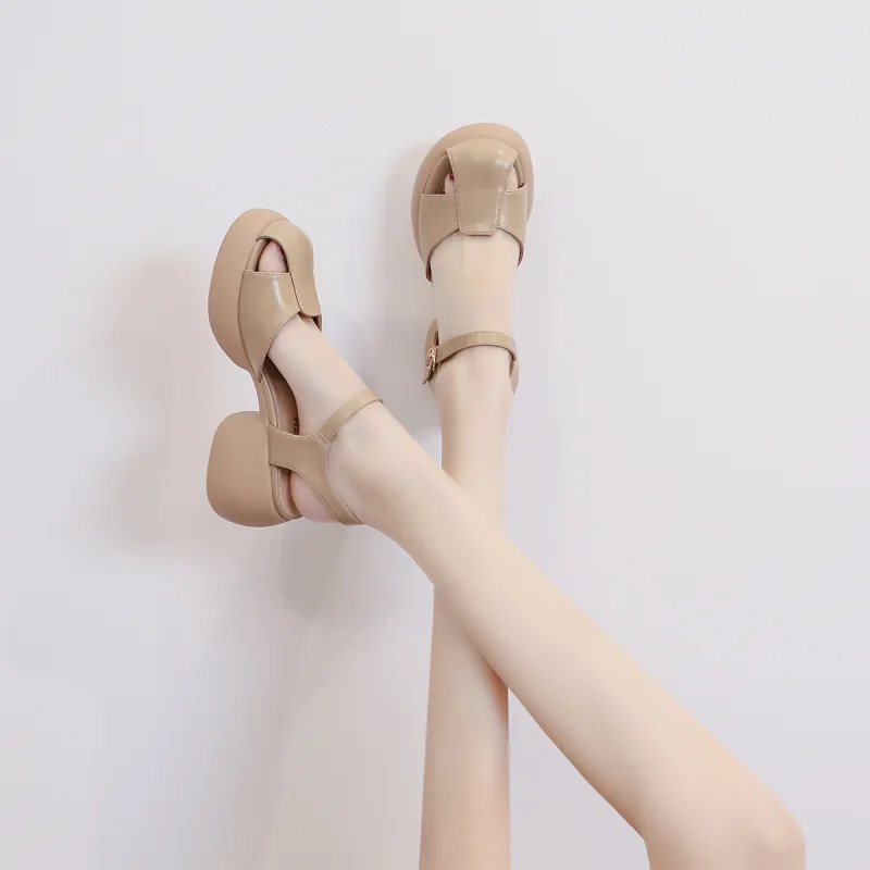 Mulinsen Strap Sandals Approx. 6.5cm Women's-4
