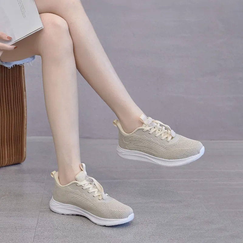 Mulinsen Height Increasing Breathable Low-Top Casual Shoes 3cm Women's-8