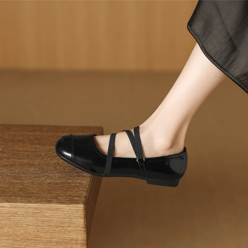 Mulinsen Ballet Shoes Casual Single Shoes Approx. 1.2CM Women's-10