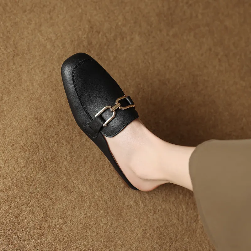 Mulinsen Stitching Metal Abrasion Resistant Closed Toe Slippers Women's-8