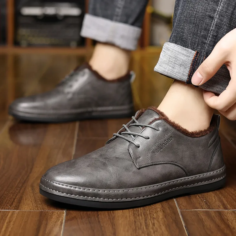 Mulinsen Insulated Shoe Warm Wear-Resistant Lightweight Low-Top Casual Shoes Men's-10