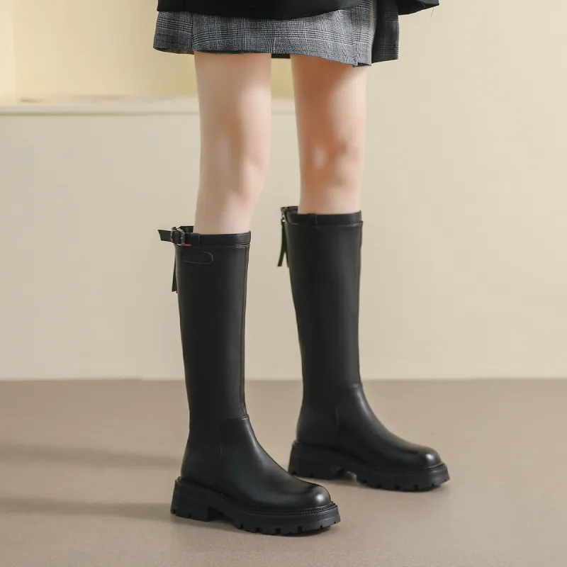 Mulinsen Knee-high Boots 4.5cm Women's-3