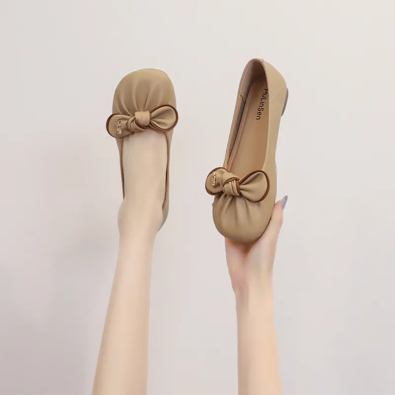 Mulinsen Mom Shoes Casual Single Shoes Approx. 1.5cm Women's-5