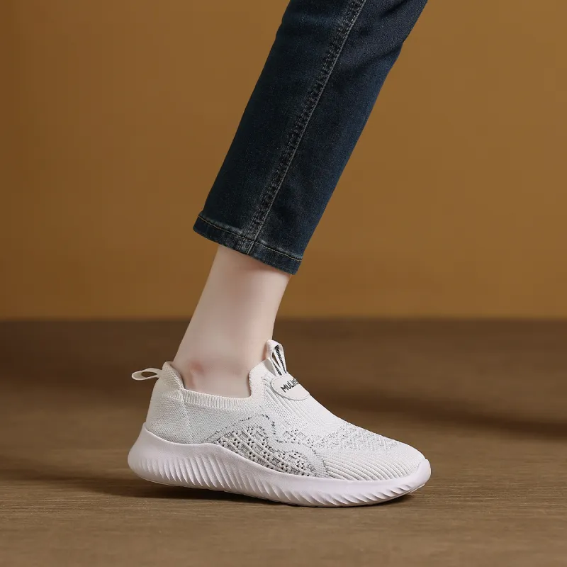 Mulinsen Flyknit Shoes Low Top Casual Shoes Women's-1