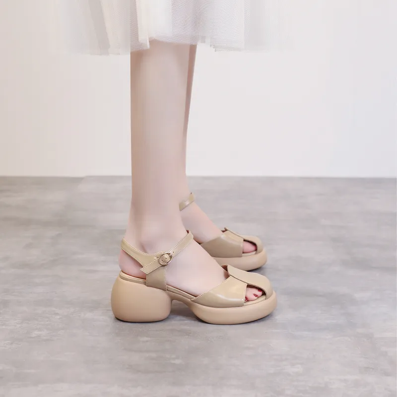 Mulinsen Strap Sandals Approx. 6.5cm Women's-3