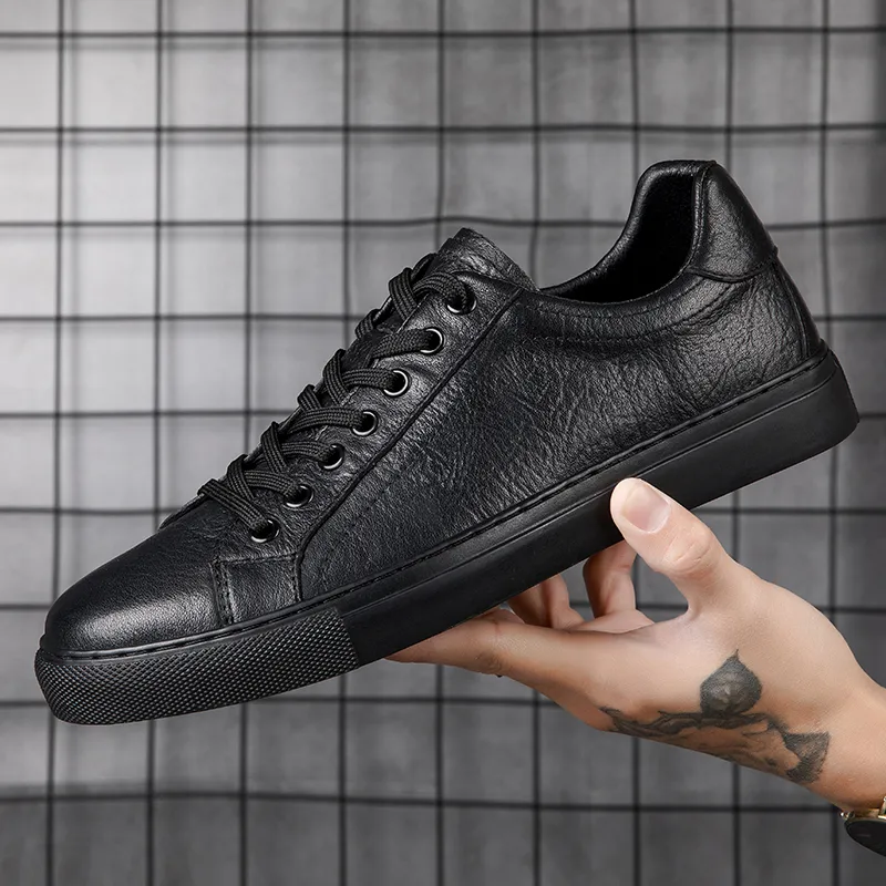 Mulinsen Slip Resistant, Abrasion Resistant, Lightweight Low Top Skateboard Shoes Men's Black-9