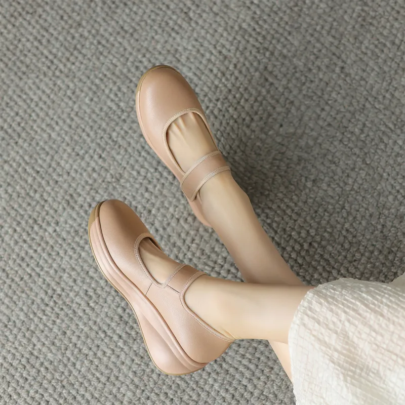 Mulinsen Casual Single Shoes Women's Nude-4