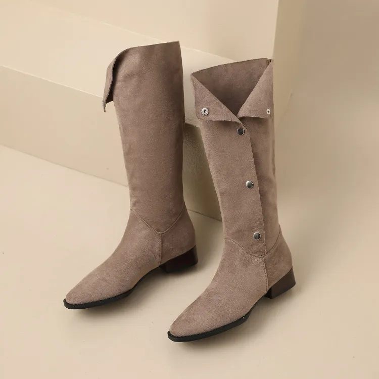 Mulinsen Knee-high Boots 3cm Women's-6