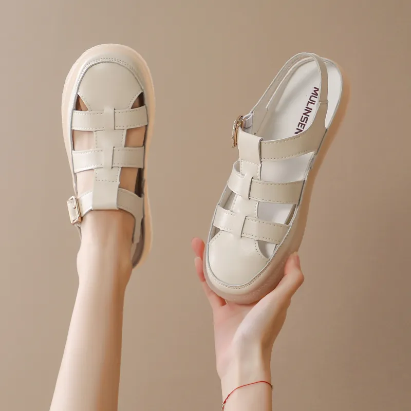 Mulinsen Roman Sandals Approx. 2.5cm Women's-3