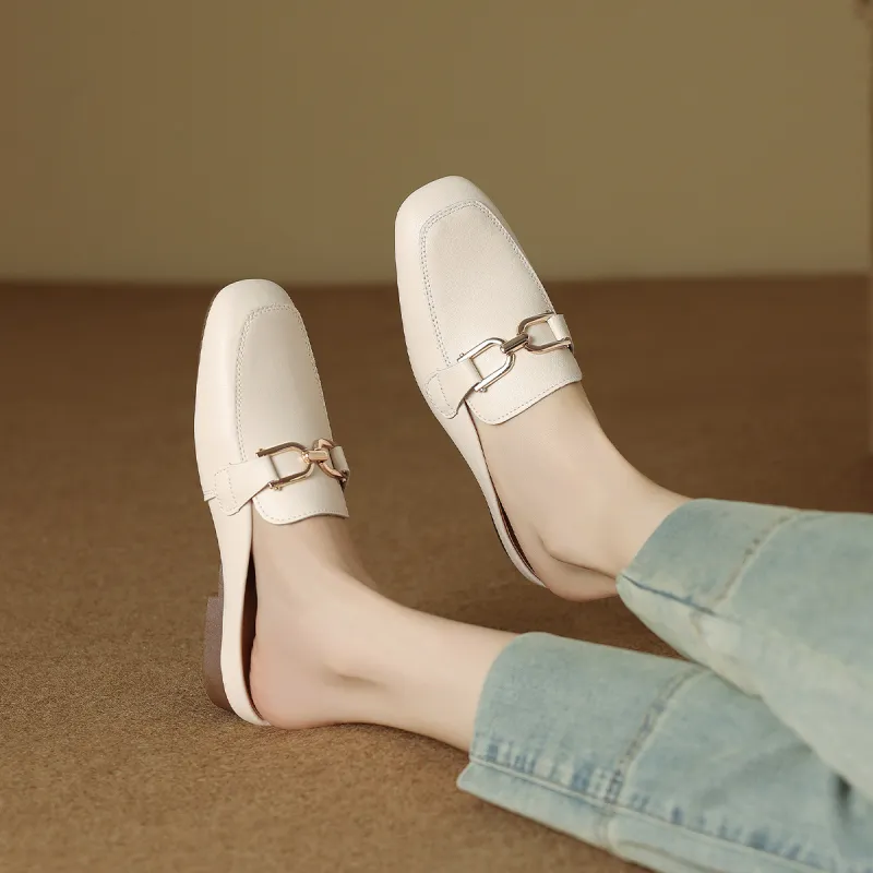 Mulinsen Stitching Metal Abrasion Resistant Closed Toe Slippers Women's-2
