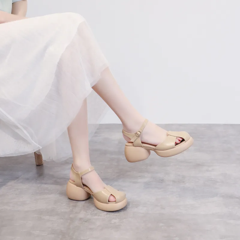 Mulinsen Strap Sandals Approx. 6.5cm Women's-6