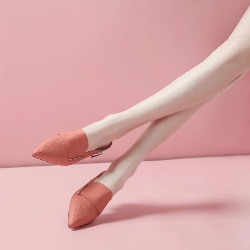 Mulinsen Rubber Sole Stitching Abrasion Resistant Slip Resistant Closed Toe Slippers Women's Orange-7