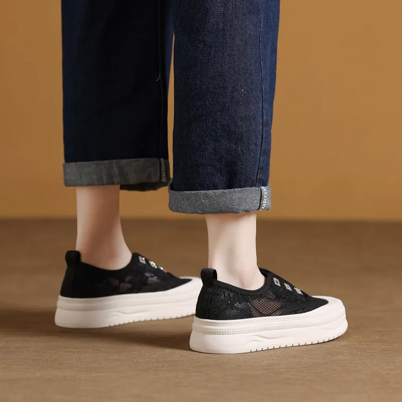 Mulinsen Abrasion Resistant, Lightweight, And Breathable Low Top Skateboard Shoes Women's-11