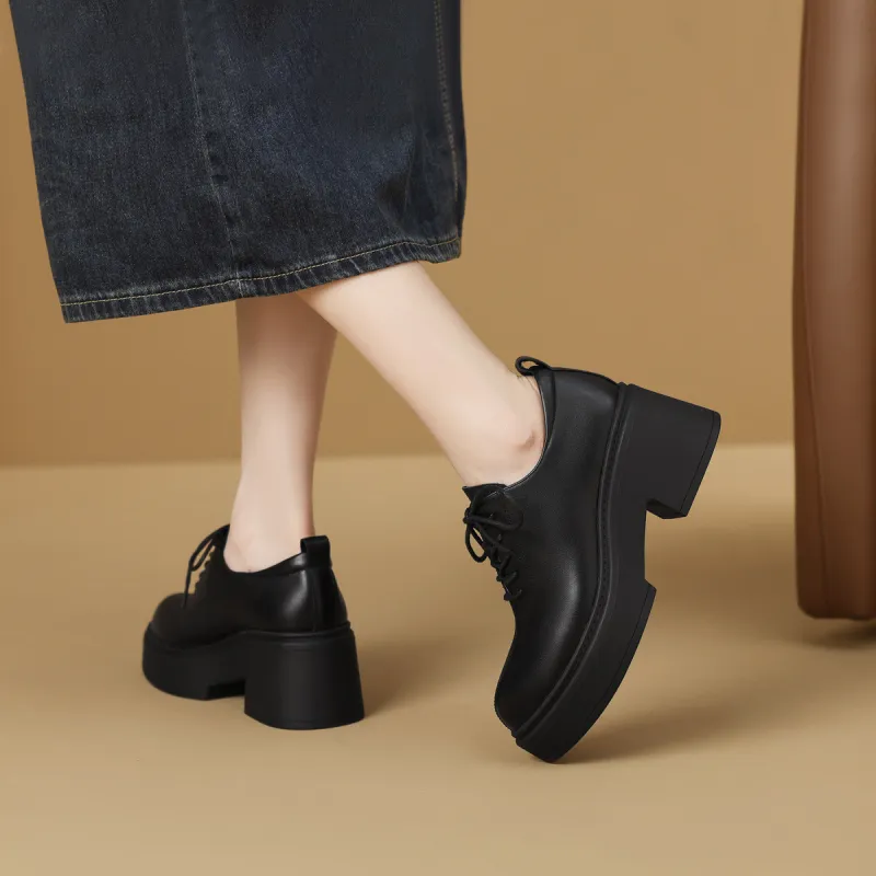 Mulinsen Oxford Shoes Casual Single Shoes 7CM Women's-12