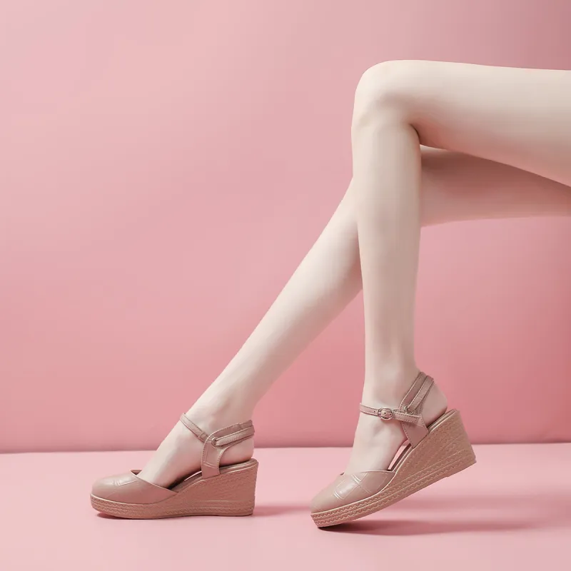 Mulinsen Strap Sandals 7cm Women's Nude-4