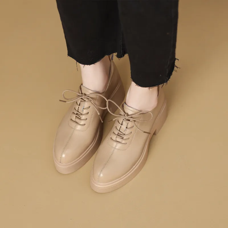 Mulinsen Oxford Shoes Casual Single Shoes 7CM Women's-2