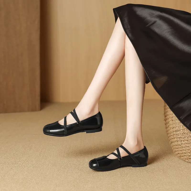 Mulinsen Ballet Shoes Casual Single Shoes Approx. 1.2CM Women's-13